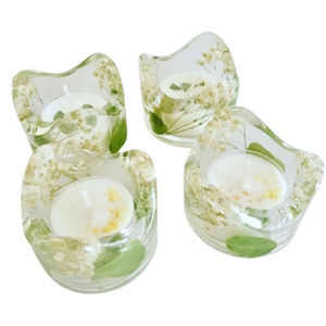 Handmade Eco-friendly Resin <b>Tea</b> <b>Light</b> Candle Holder Festive Christmas Home & Garden Decoration Gift - Product Image 1