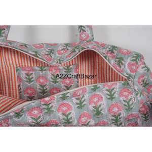 กระเป๋าชายหาดผ้าฝ้ายลายทางขนาดใหญ่สำหรับผู้หญิงพร้อมหูหิ้วยาว-ใช้ได้ทุกวันสำหรับช้อปปิ้งและงานแสดงสินค้า - Product Image 6