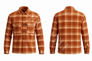 Camisa de Franela a Cuadros de Alta Calidad 100%, Manga Larga, Casual, con Botones, para Otoño e Invierno, Personalizable - Product Image 5