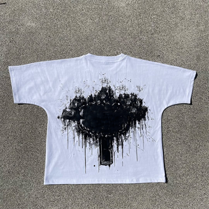 Custom LOGO Wholesale Plus Size Men's <b>Boxy</b> <b>T</b>-<b>shirts</b> Plain 300GSM Hearyweight Cotton DTG Streetwear Boys Cropped <b>Boxy</b> <b>t</b> <b>Shirt</b> Men - Product Image 3