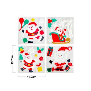 Pegatinas Navideñas para Ventanas, 12 Hojas, Diseños de Gel Adhesivo, Papá Noel, Muñeco de Nieve, Copos de Nieve, Renos, para Ventanas y Espejos - Product Image 4
