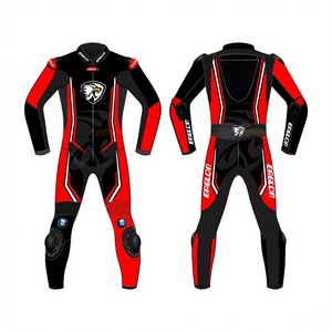 Traje de Motociclismo de Cuero GSXR Personalizado para Hombre, Mono de Carreras de Una Pieza, Traje de Motociclista OEM con Protección CE, Manga Larga, 280g - Product Image 1