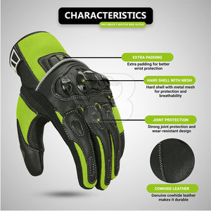 Guantes de Motocicleta de Cuero Personalizados Profesionales con Nuevo Diseño 2026 para Ciclismo, Transpirables, con Pantalla Táctil, Unisex, Ligeros - Product Image 6