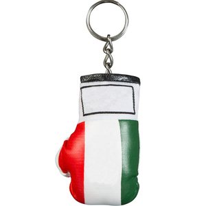 Llavero de boxeo con logotipo personalizado de alta calidad, mini guante de boxeo de cuero, llavero con impresión por transferencia térmica, accesorio de boxeo informal de invierno. - Product Image 2
