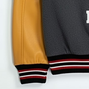 Veste de baseball pour homme en chenille brodée de haute qualité avec logo frontal, coupe-vent écologique, couleur unie, nouvelle arrivée - Product Image 5