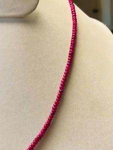 Natural <b>Ruby</b> bead <b>necklace</b> non heated non treated 113.49 CTS 3.5-5 MM 20 inch premium quality gemstone jewelry piece nice luster - Product Image 5
