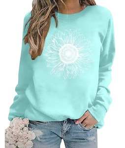 Nueva Llegada Sudadera de Algodón para Mujer de Lujo con Manga Larga, Hombros Caídos, Estampado, Cómoda, Casual, Invierno, Personalizada - Product Image 2