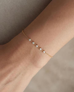 Elegante pulsera de diamantes cultivados en laboratorio, oro macizo de 10k, 14k, 18k, oro blanco, amarillo, rosa, VVS, VS, IGI, IDGL, joyería para mujer, regalo, fiesta - Product Image 3