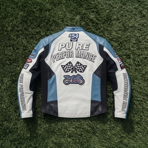 Chaquetas de Cuero Genuino Casuales de Alta Calidad, Chaqueta de Cuero para Motociclistas con Bordado Personalizado, Chaqueta de Cuero Genuino Unisex para Motocicleta - Product Image 4