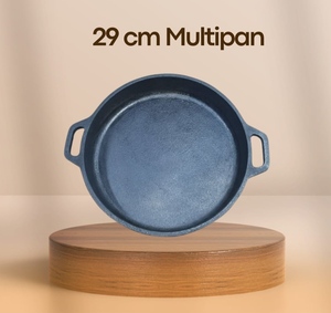 Cast Iron Round Baking <b>Pan</b> PFOA Free Oven Safe No Coating For Home Kitchen Use - Product Image 3