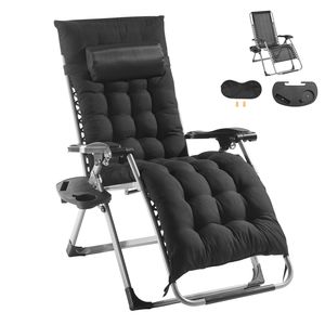 Sedia Anti-Gravità Regolabile da 26 Pollici con Cuscino, Reclinabile per Interni/Esterni, Sedia a Gravità Zero per Campeggio - Product Image 1