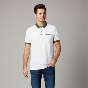 Camisetas polo para hombre de alta calidad, 100% algodón, con logotipo bordado personalizado, tejido de punto, secado rápido, estilo casual, hip hop. - Product Image 5