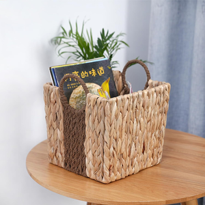 Vente directe du fabricant de paniers de rangement en jacinthe d'eau naturelle, de supports de rangement pour armoire tissés à la main et d'organisateurs décoratifs. - Product Image 4
