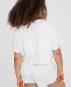 Vente en gros bon marché Chemises pour femmes Crop Top T Shirt Summer Shirt Short Sleeve Women Breathable T-shirt - Product Image 3