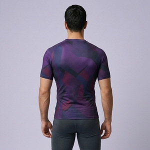 Custom Mens Compression Sportswear <b>Shirt</b> <b>Half</b> Sleeve Breathable Workout Training Gym Fitness Activewear - Product Image 5