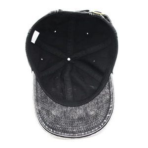 Casquette snapback unisexe en denim à 6 panneaux, couleur unie délavée, réglable, décontractée, pour adultes, à porter en toutes saisons - Product Image 6