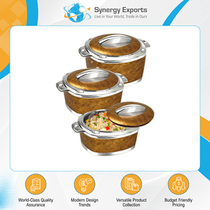 Exclusive Hot Sale on Top Notch Quality Oven-Safe & Dishwasher-Friendly Casseroles - 3 Pcs <b>Set</b> with <b>Pot</b> Covers at Low Price - Product Image 2