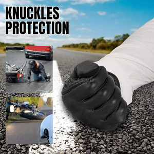 Gants de moto de haute qualité, logo personnalisé, gants de moto respirants pour l'été, en cuir de vachette. - Product Image 3