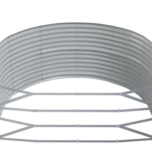 Grand lit de jardin surélevé en acier gris thermolaqué, élégants pots et jardinières - Product Image 5