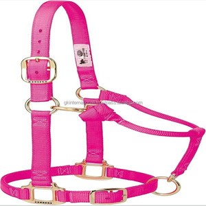 Premium Nylon Material Triple Ply Cheek Design Double Stitching handmade Nylon Horse Halter in Three Vibrant colors and sizes - Product Image 2