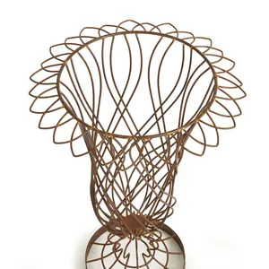 Handmade Iron Tabletop Vase Industrial Design <b>Wire</b> Mesh Structure Decorative Metal <b>Flower</b> Holder - Product Image 3