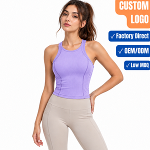 Women's Comfortable Quick Dry Crop <b>Top</b> Summer Vest Fitness Training Sports Tank <b>Tops</b> Short Sleeveless Singlet Running Gym Use - Product Image 1