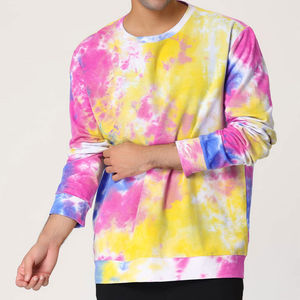 Sweat-shirt à col rond pour homme, coupe ample, uni, avec logo sur le devant, en polyester/coton, pour la vente en gros, par un créateur de mode. - Product Image 4