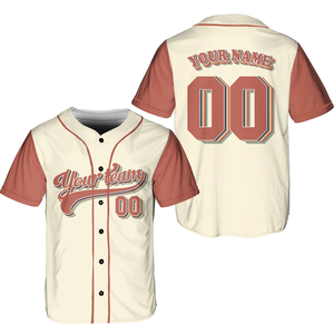 Camiseta de Béisbol Personalizada al por Mayor con MOQ Bajo, de Alta Calidad, Ecológica, Ligera y Transpirable, con Botones, para Ropa Urbana Estadounidense - Product Image 6