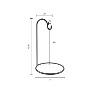 Support de comptoir en fer rustique crochet suspendu cadeau de noël ornement cintre pour cloche/banane lanterne support décor à la maison KSN KSN-110525-6 - Product Image 3