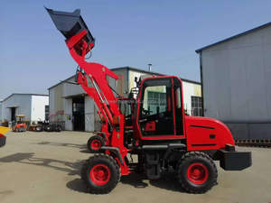 Pabrik Harga Murah kecil listrik Lori Log selip traktor muatan empat roda pemuat roda truk beroda Backhoe sekop - Product Image 5