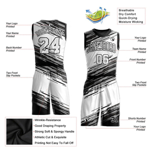 Ventes chaudes, uniformes de basket-ball pour adultes entièrement personnalisables, en polyester, sans manches, respirants, séchage rapide, qualité supérieure, 220g - Product Image 2