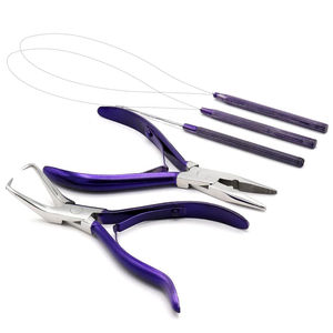 Kit de pinces à extensions de cheveux professionnelles, légères, couleur unie, en acier inoxydable de qualité chirurgicale, prix de gros avantageux - Product Image 6