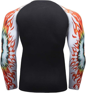 Men's Long Sleeve Soft Fit Workout Rash Guard Custom Logo Dry Compression Fitness Shirt Athletic Performance <b>Swim</b> Shirts - Product Image 3