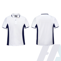 Polo en coton 100% à deux tons pour hommes, t-shirt à manches courtes de haute qualité, polo brodé personnalisé