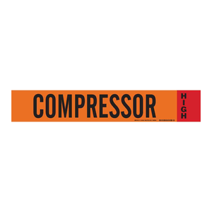 Brady Ammonia IIAR Compressor Pipe <b>Marker</b>-Traffic Sign <b>Board</b> for Refrigeration Systems - Product Image 1