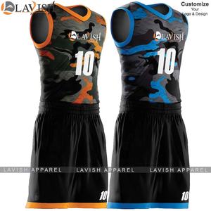 Ensemble d'uniformes de basket-ball en polyester réversibles unisexe pour hommes personnalisés Maillot sublimé antibactérien à séchage rapide respirant grande taille - Product Image 2