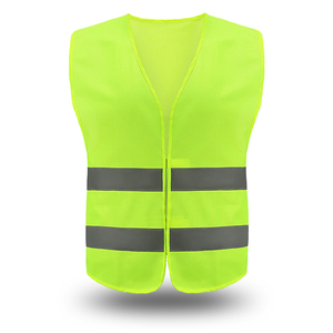 เสื้อกั๊กสะท้อนแสงสำหรับงานก่อสร้างกลางแจ้ง โพลีเอสเตอร์ กันน้ำ ไฟ LED กระพริบ มองเห็นได้ชัดเจน ระดับ 2 - Product Image 1