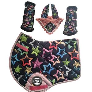 Conjunto de sillín de estrella azul, almohadilla de silla de sublimación con cordón azul, forro de bambú de relleno de poliéster - Product Image 6