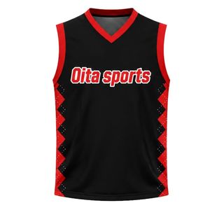 Camiseta Deportiva sin Mangas Negra y Roja para Voleibol, Uniforme de Alto Rendimiento para Práctica y Competencia - Product Image 1