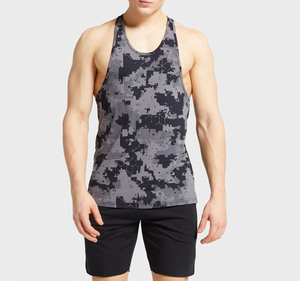 เสื้อกล้ามสำหรับผู้ชายเสื้อพิมพ์ลายซับลิเมชันชุดออกกำลังกาย2024สไตล์ล่าสุด - Product Image 1