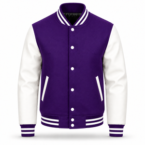Chaqueta Universitaria Personalizada |   Chaqueta Letterman |   Chaqueta de Béisbol |   Chaqueta Bomber Universitaria |   Chaqueta Universitaria de Lana y Cuero PU - Product Image 3