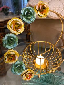Support de bougie chauffe-plat géométrique en métal (doré) – Support moderne pour bougies chauffe-plat pour Diwali, Noël, Nouvel An – Cadeau décoratif - Product Image 3