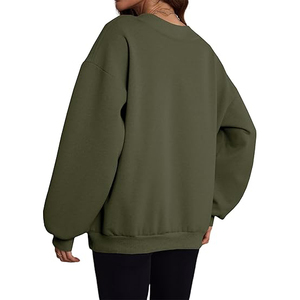 Sudaderas de Mujer con Cuello Redondo, Manga Larga, Corte Holgado, Forro Polar, Mezcla de Algodón Suave, Estilo Casual, Streetwear - Product Image 3