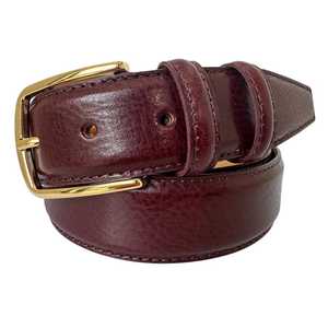 Ceinture en cuir véritable faite à la main, boucle en laiton marron, respirante, style décontracté/classique, artisanat durable, cadeau de mariage, World Craft - Product Image 1