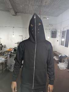 Sudadera con capucha de invierno para hombre, de forro polar grueso de 320 g, con cremallera completa, personalizada, extragrande, con serigrafía, 100% algodón, anti-bolitas - Product Image 4