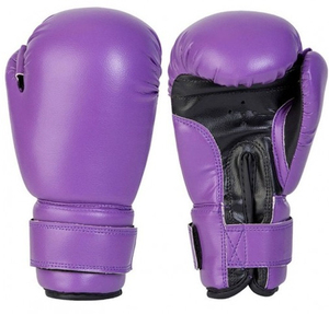 Gants de boxe en cuir PU violet, fermeture Velcro, unisexes, pour l'entraînement en arts martiaux et boxe - Product Image 6