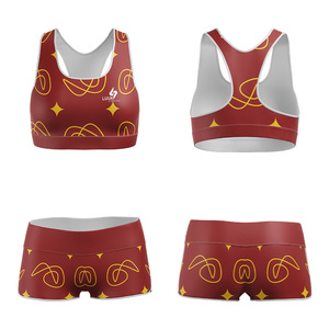 Custom Manufacturer 2 Piece Workout Set <b>Racer</b> <b>Back</b> Sports Bra and Shorts Moisture Wicking Fitness Activewear Set - Product Image 6