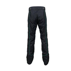 Pantalon de parachutisme pour homme noir avec rayures vertes, logo brodé, OEM, taille haute, fermeture élastique - Product Image 3