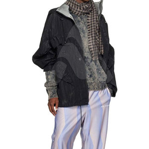 Suéter de Punto Oversize para Hombre, Estilo Streetwear, Lavado Ácido, 100% Algodón, Transpirable, con Logotipo Personalizado, OEM, Alta Calidad, 2026 - Product Image 3