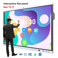 Tableau blanc interactif 4K 65 pouces 75 pouces 86 pouces, tableau intelligent AI pour l'enseignement scolaire, le bureau et les conférences